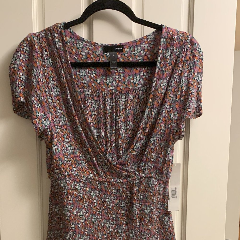 Aqua Medium Empire Waist Dress